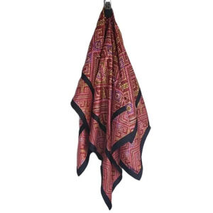 Adrienne Landau Geometric Pink Silk Wrap